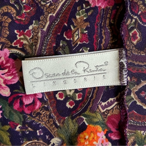 •Sold• Vintage Oscar de la Renta Camisole Top, Lingerie Slip Top, Floral Lace - Picture 6 of 9